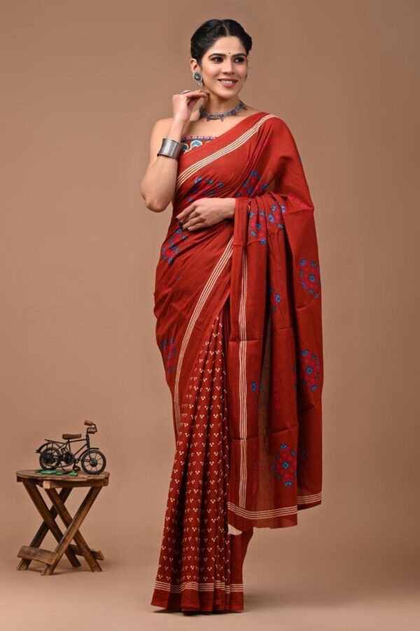 Jaipuri Printed Mul Mul Cotton Saree
