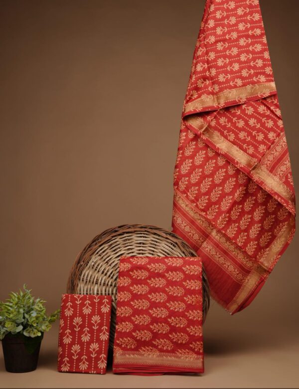 Block Print Maheshwari Suit
