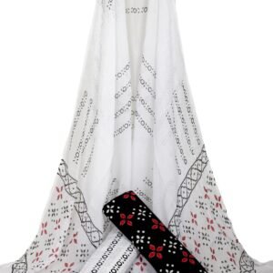 Hand Block Print Cotton Suit With Chiffon Dupatta