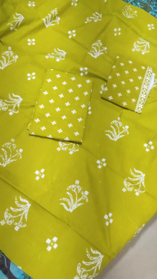 Jaipuri Print Cotton Suit With Cotton Dupatta