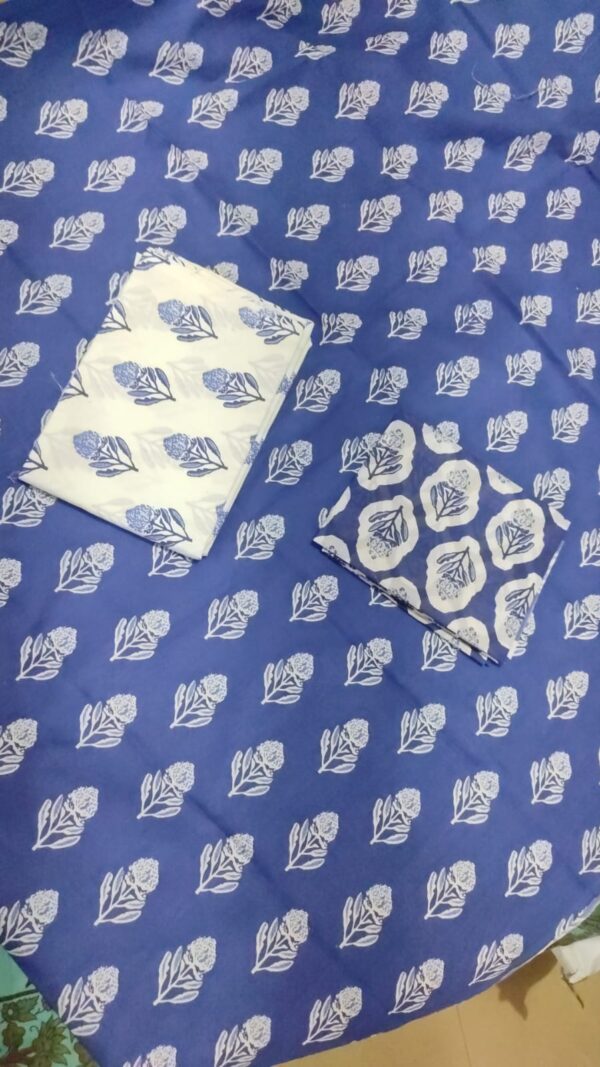 Jaipuri Print Cotton Suit With Cotton Dupatta