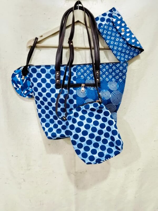 Jaipuri Printed Cotton 4pes Bag Set