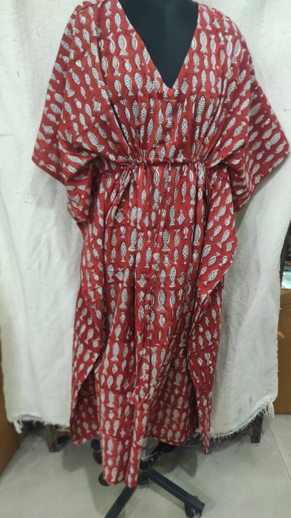 Block Print Long Kaftan