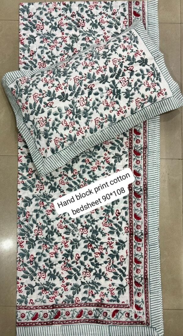 Block Print Bedsheet With 2 Pillow