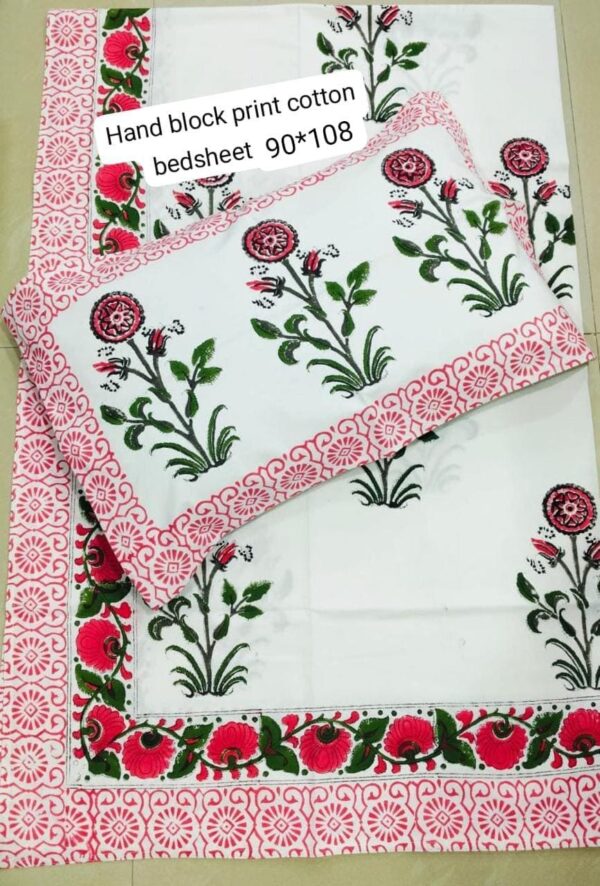 Block Print Bedsheet With 2 Pillow