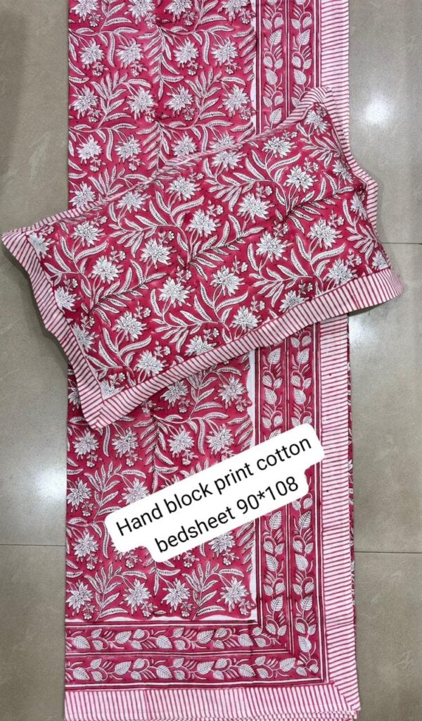 Block Print Bedsheet With 2 Pillow