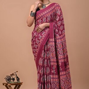 Jaipuri Printed Mul Mul Cotton Saree