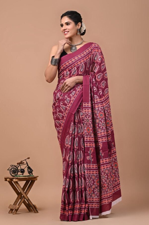 Jaipuri Printed Mul Mul Cotton Saree