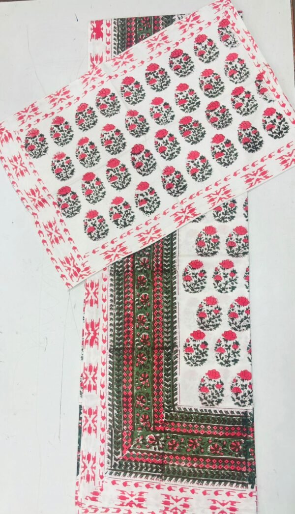 Block Print Bedsheet With 1 Pillow