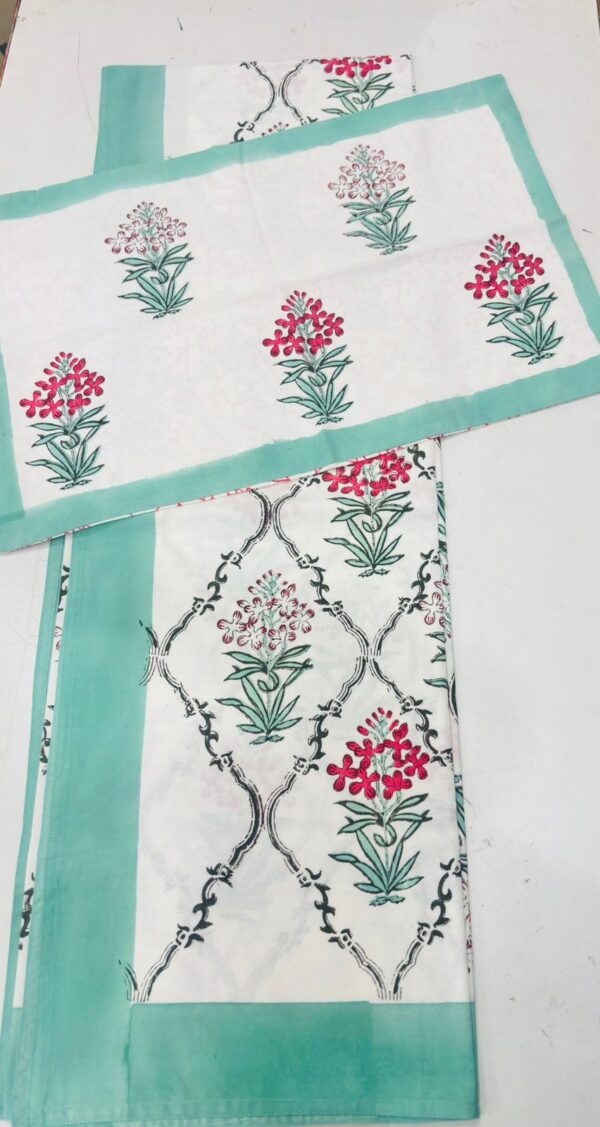 Block Print Bedsheet With 1 Pillow