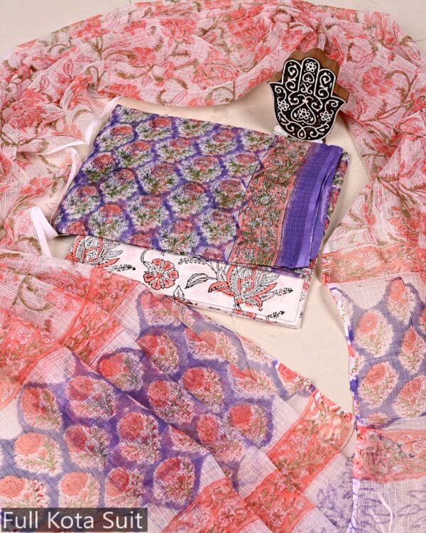 Block Print Kota Doriya Suit