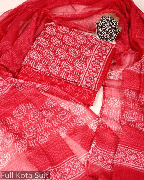 Block Print Kota Doriya Suit