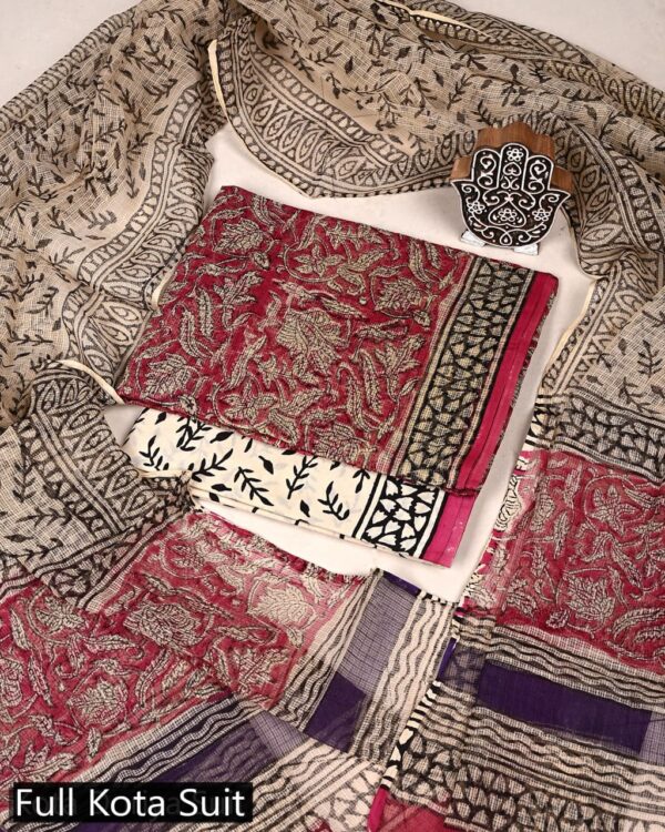 Block Print Kota Doriya Suit