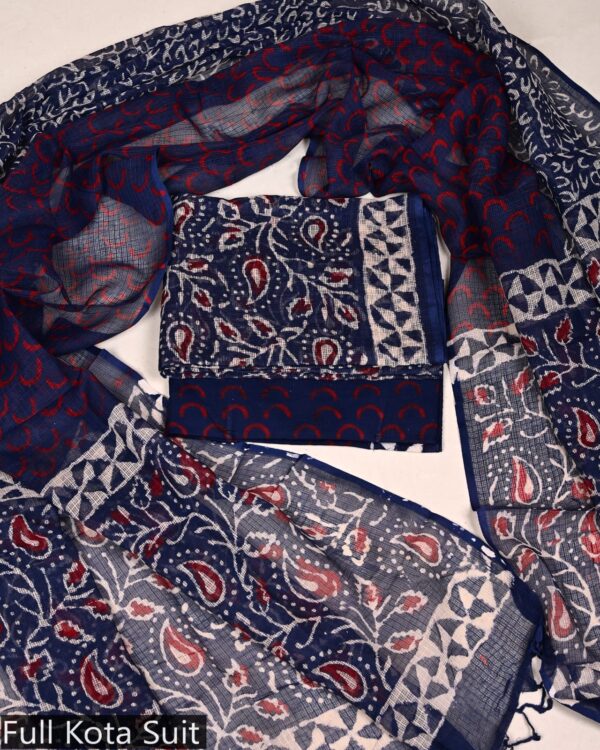 Block Print Kota Doriya Suit