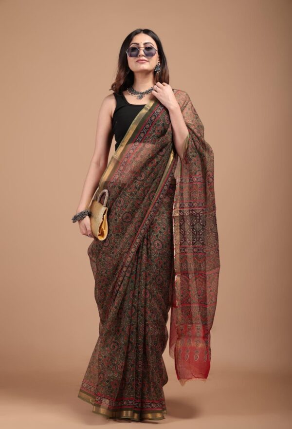 Block Print Kota Dorriya Saree