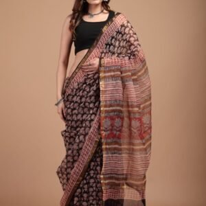 Block Print Kota Dorriya Saree