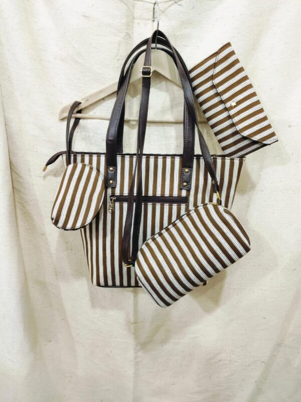 Jaipuri Printed Cotton 4pes Bag Set