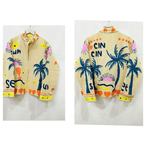 Khadi Cotton Suzani Jacket