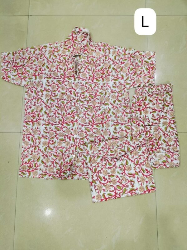 Jaipuri Print Short Night Suit
