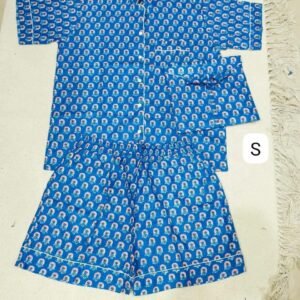 Jaipuri Print Short Night Suit - S