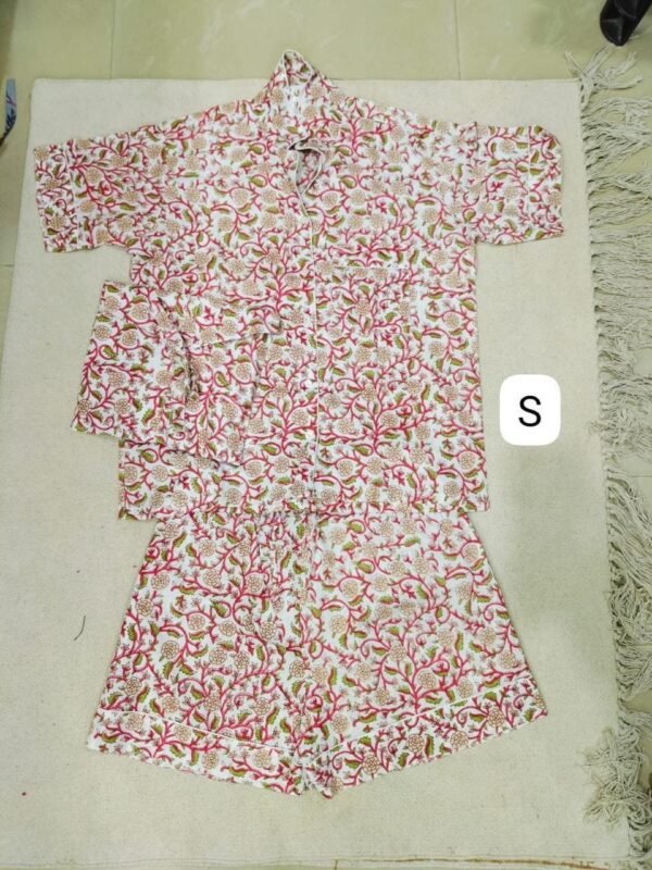 Jaipuri Print Short Night Suit