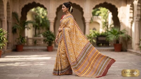 Block Print Cotton Saree