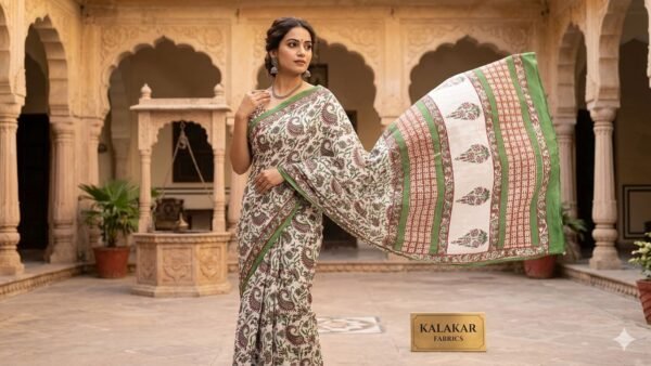 Block Print Cotton Saree