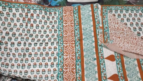 Block Print Cotton Saree