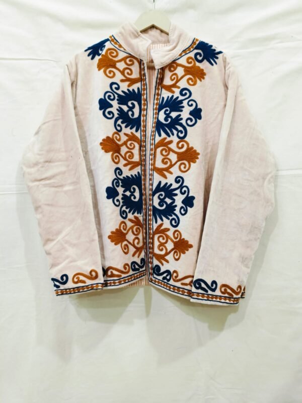 Hand-Embroidered Velvet Jacket