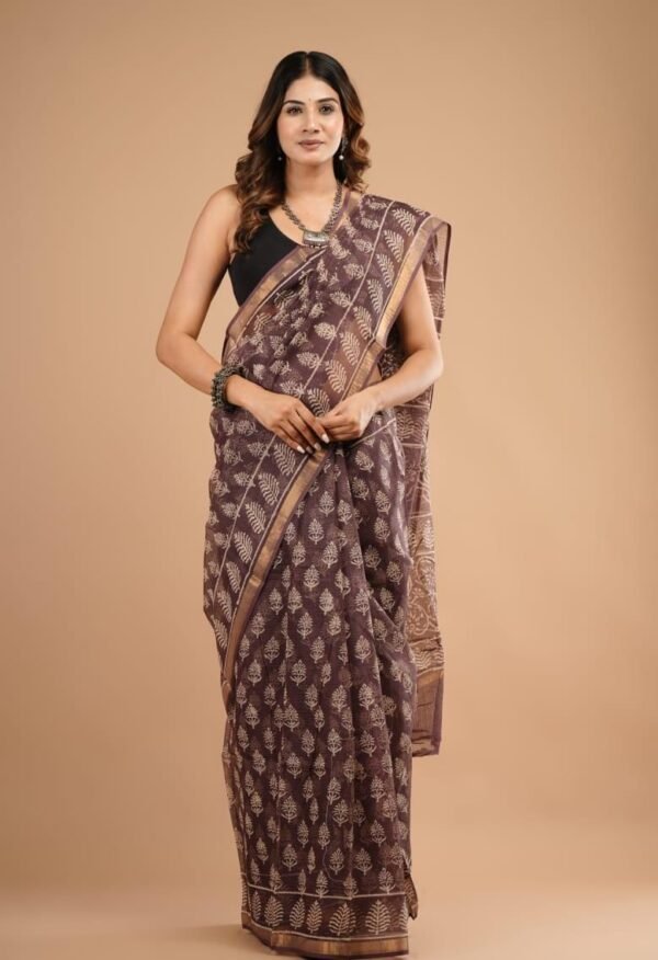 Block Print Kota Dorriya Saree