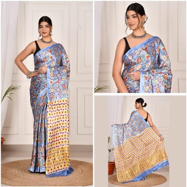 Premium Modal Silk Sarees With Tissue Silk Pallu