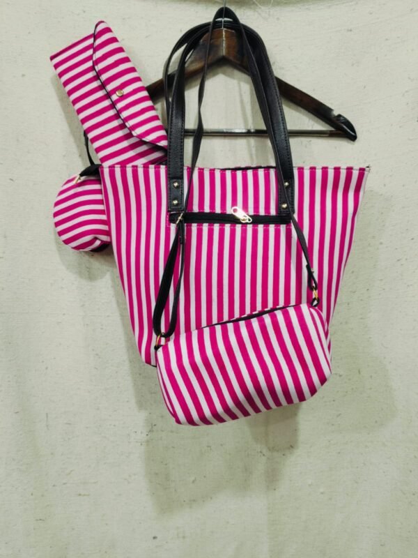 Jaipuri Printed Cotton 4pes Bag Set