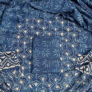Block Print Cotton Suit With Cotton Dupatta