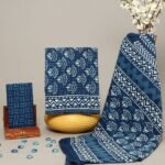 Block Print Cotton Suit With Cotton Dupatta
