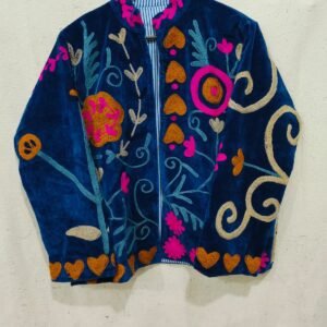 cotton velvet suzani jacket