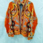 cotton velvet suzani jacket