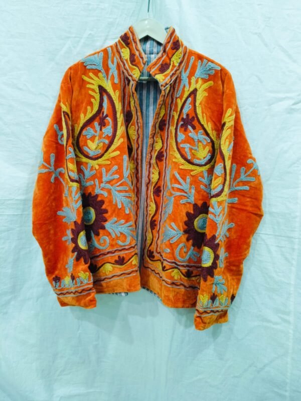 cotton velvet suzani jacket