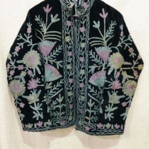 cotton velvet suzani jacket