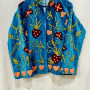 cotton velvet suzani jacket