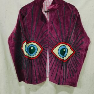 cotton velvet suzani jacket