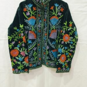 cotton velvet suzani jacket