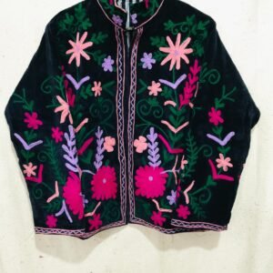 cotton velvet suzani jacket