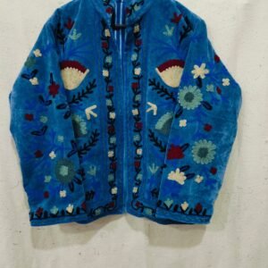 cotton velvet suzani jacket