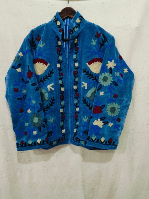 cotton velvet suzani jacket