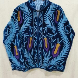 cotton velvet suzani jacket
