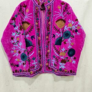cotton velvet suzani jacket