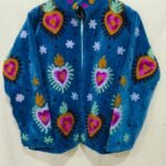 Blue Heart Thread Sujani Jacket Velvet Cotton
