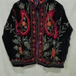 cotton velvet suzani jacket