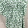 Green Hand Block Printed Cotton Kaftan