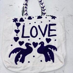 Velvet cotton tote bags